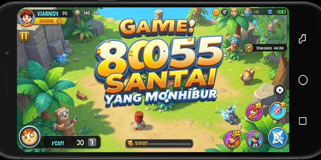 Tampilan grafis menawan dalam gameplay Casual 8055.