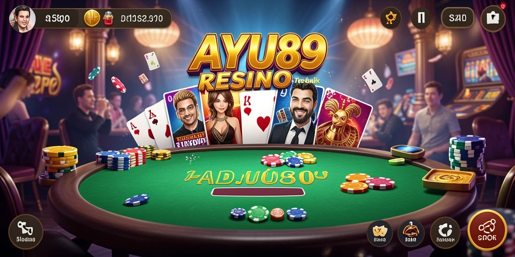Screenshot utama AYU89 menampilkan gameplay Kasino yang menarik dan dinamis.