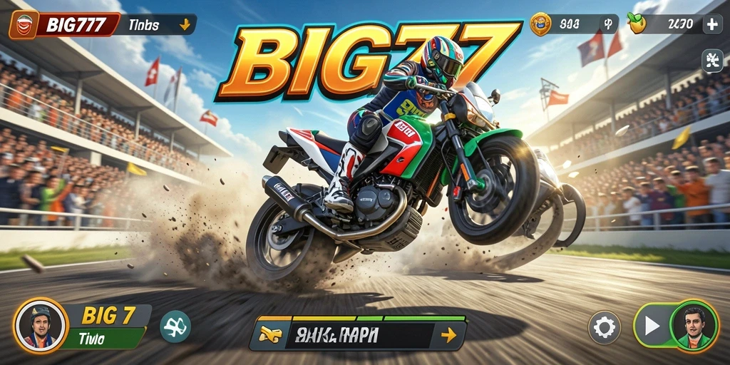 Tampilan gameplay balapan yang mendebarkan dan penuh aksi.