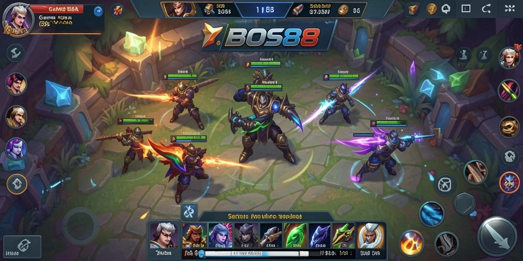 Tampilan layar permainan yang memukau dalam <strong>BOS88</strong>.