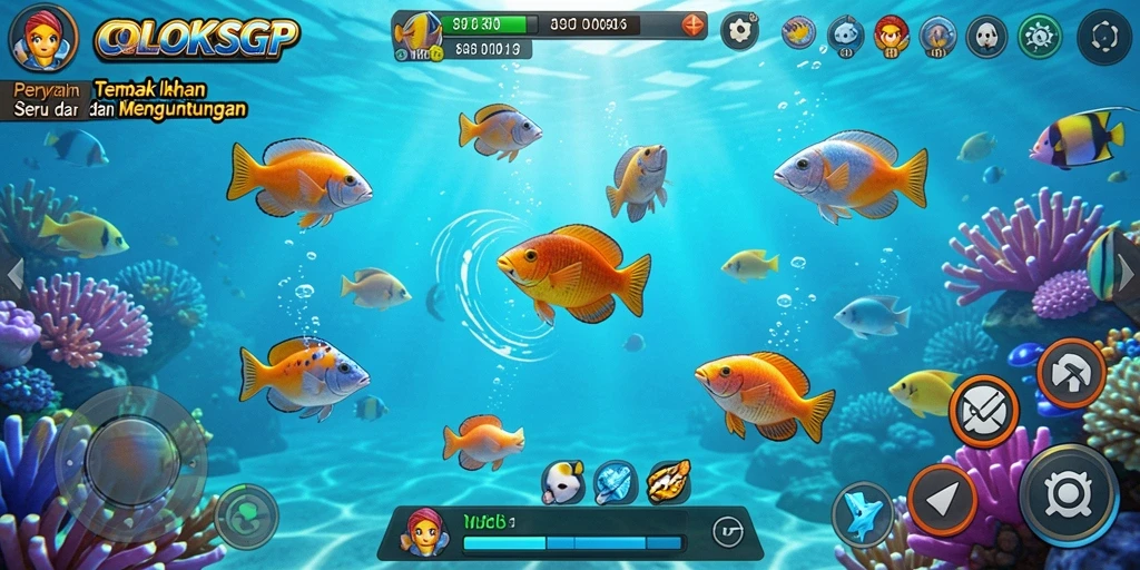 Tampilan gameplay seru Tembak Ikan di COLOKSGP.