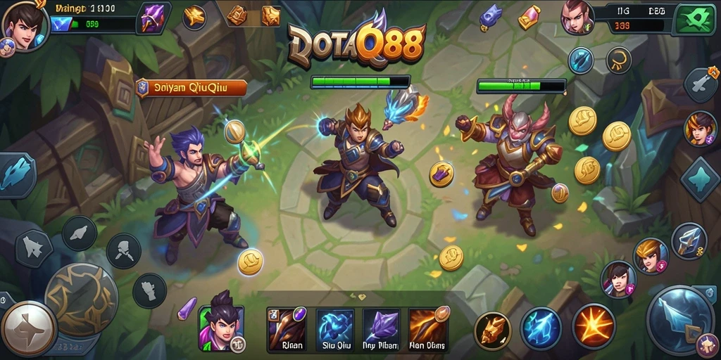 Tampilan gameplay seru DOTA88 dengan kartu QiuQiu yang menarik.