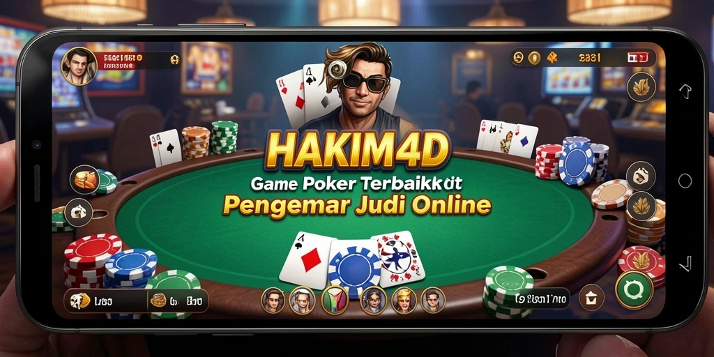 Screenshot HAKIM4D menampilkan serunya gameplay Poker online.