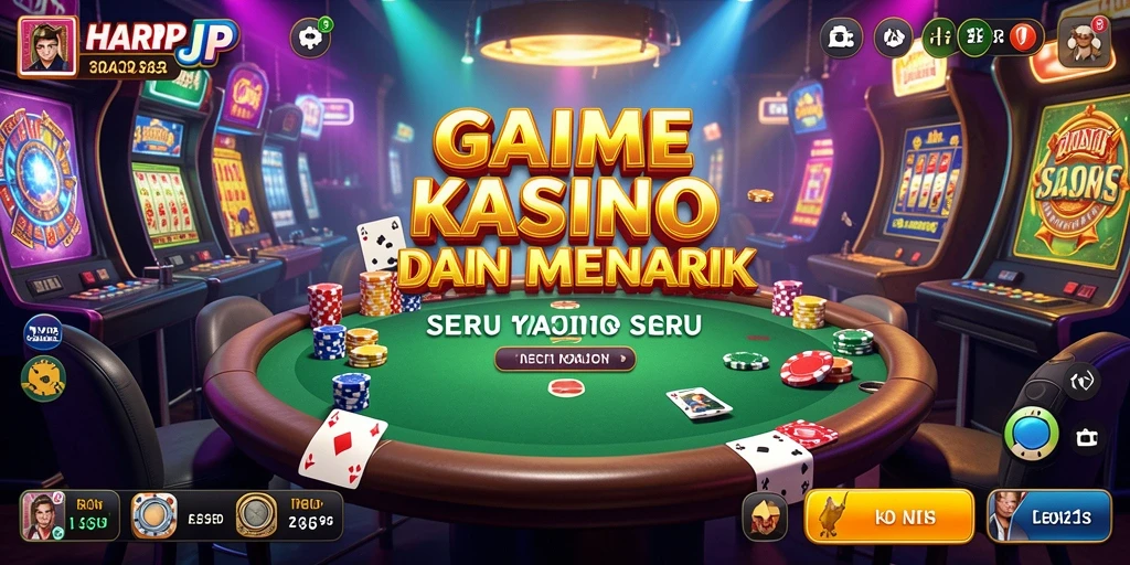 Tampilan gameplay Kasino yang menegangkan di HARAPJP.