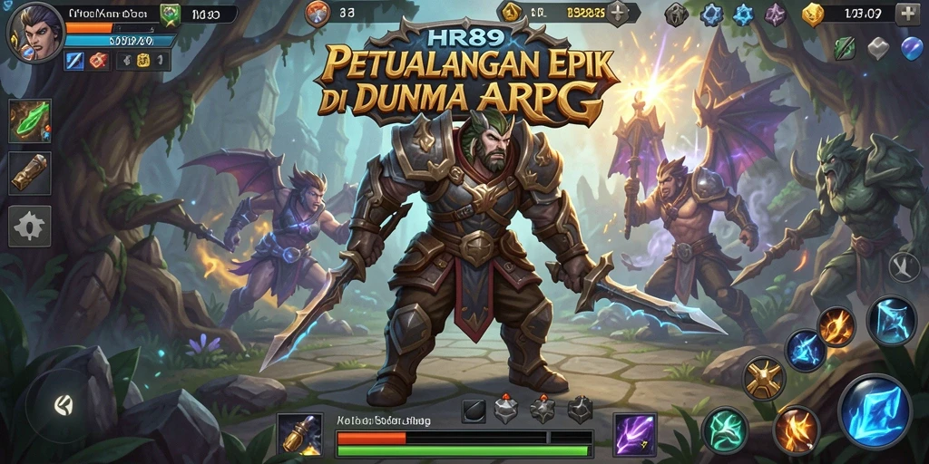 Gameplay mendebarkan dengan pertarungan karakter ARPG.