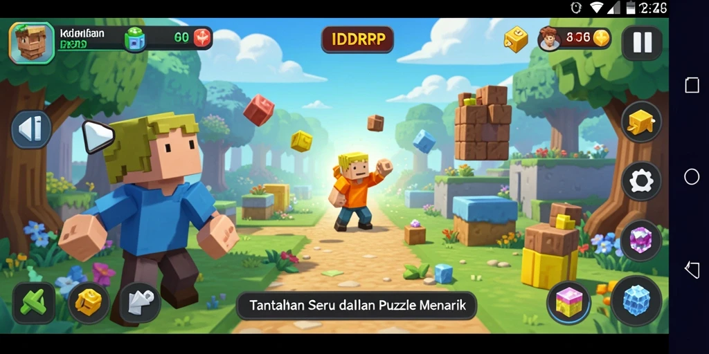 Tampilan gameplay seru dalam IDRRP dengan tantangan Puzzle.
