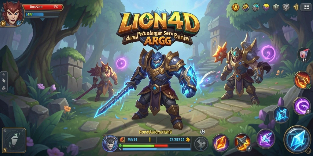 Tampilan aksi seru dari gameplay ARPG LION4D.