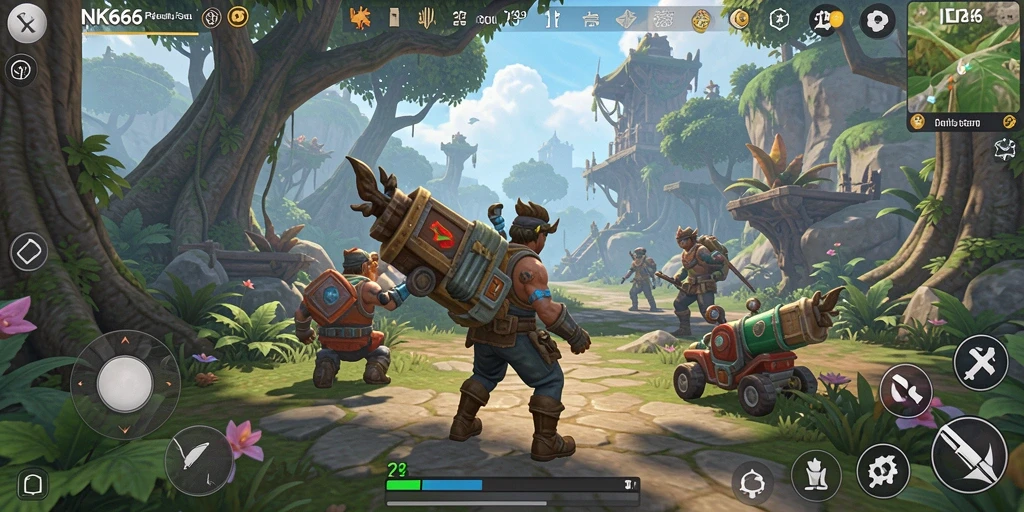 Gameplay seru di dunia terbuka NK666.