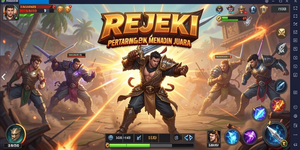 Tampilan gameplay REJEKI dengan aksi pertarungan yang mendebarkan.