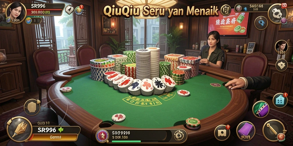 Screenshot gameplay SR996 menampilkan aksi seru bermain QiuQiu.