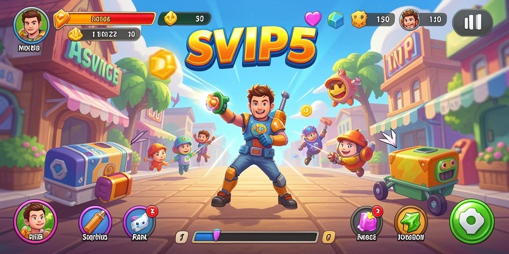Tampilan gameplay seru SVIP5 dengan tantangan arcade yang menarik.