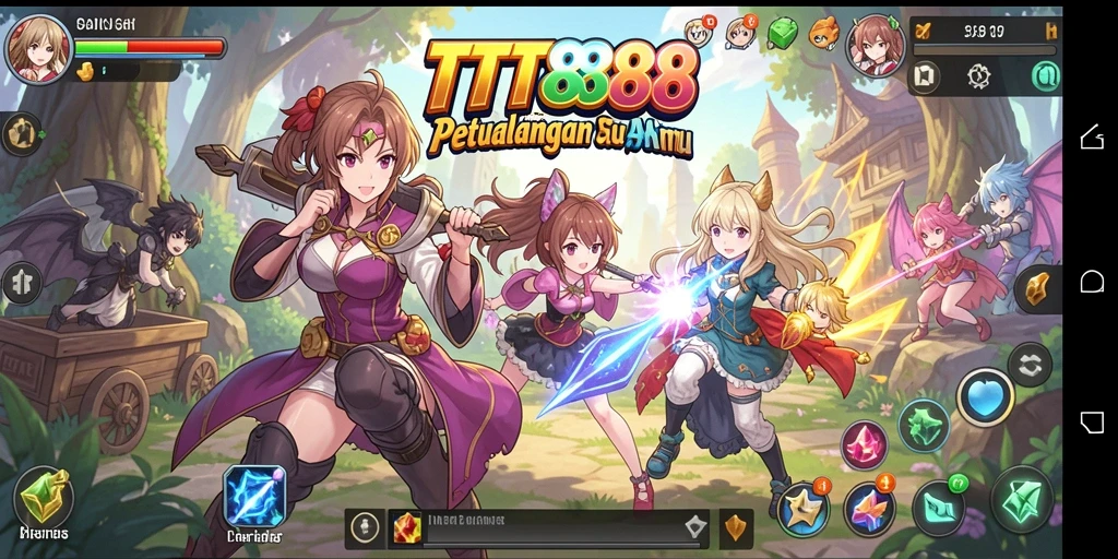 Gameplay TTT888 yang menakjubkan dan karakter anime yang beragam.