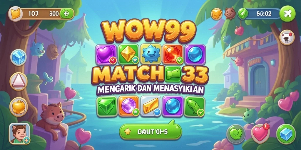 Tampilan gameplay WOW99 yang berwarna-warni dan menantang.