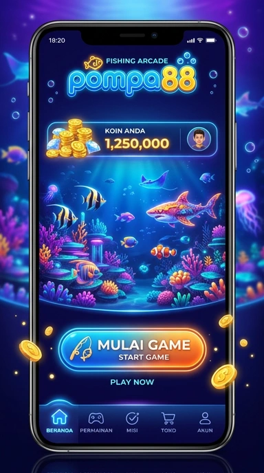 Menu kategori aplikasi yang mudah diakses di pompa88.